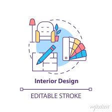 Interior Design Concept Icon Top