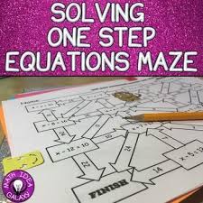 One Step Equations Maze Activity One