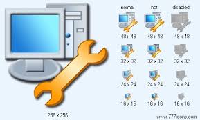 Repair Computer Icon Fire Toolbar Icons