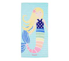Rainbow Mermaid Kids Beach Towel