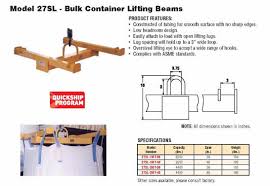 model 27sl bulk container lifting beam