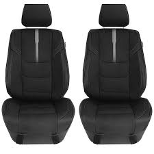 Fh Group Universal 23 In X 1 In X 47 In Fit Luxury Front Seat Cushions With Leatherette Trim For Cars Trucks Suvs Or Vans
