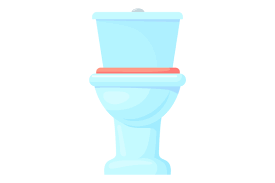 Toilet Icon White Ceramic Bowl