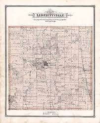 1885 Map Of Libertyville Township Lake