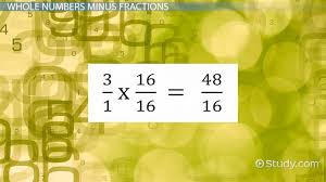 Subtracting Fractions From Whole