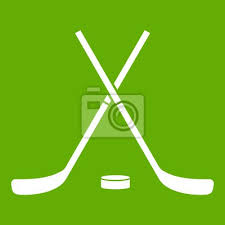 Crossed Hockey Sticks And Puck Icon