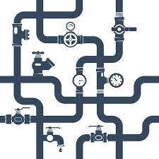 Color Vector Pipes Construction Wallpaper