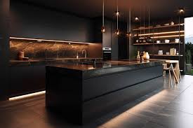 Modern Black Kitchen Cabinets