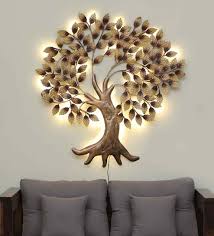 Buy Iron Tree Metal Wall Art With Led