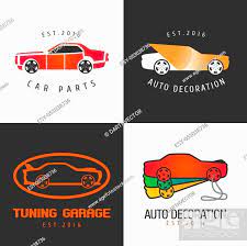 Set Of Car Paint Car Parts Vector Icon