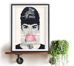 Audrey Hepburn Bubble Gum Artwork