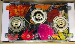 Lpg Surya Crystal 3 Burner Automatic