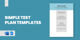 26 Simple Test Plan Templates Word Pdf