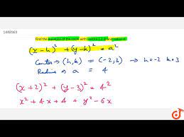 Find The Equation Of The Circle With