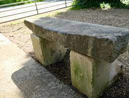 Hand Hewn Stone Garden Bench Seat 1800