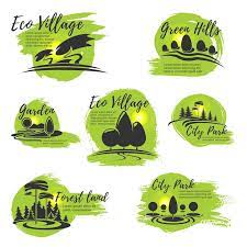 Vector Icons For Eco Park And Gardening