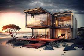 A Beautiful Modern Beach House With An