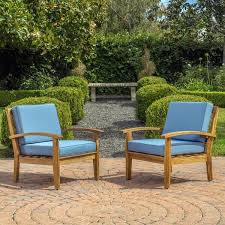 Outdoor Lounge Chairs With Blue Cushion