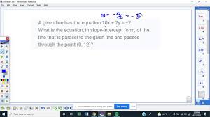 A Given Line Has The Equation 10x