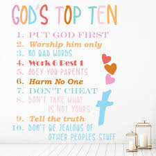 Top Ten Commandments Wall Sticker