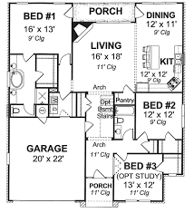 Split Bedroom Small House Plan