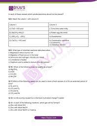 Class 10 Chemistry Worksheet On Chapter