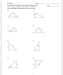 Solve Each Triangle Round Answers To
