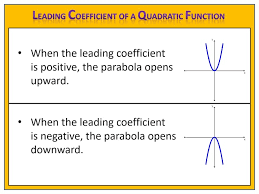 Quadratic Functions Leading