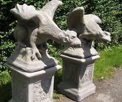 Pair Of Gargoyle Gate Keepers With