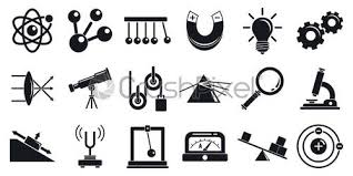 Physics Icons Set Simple Style Stock