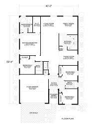 Plan 55721 One Story Style With 4 Bed