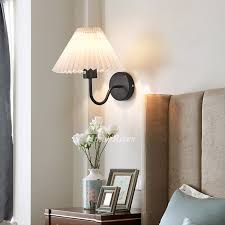 White Decorative Wall Sconces Pleated