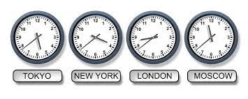 Time Zone Clocks Stock Photos Royalty