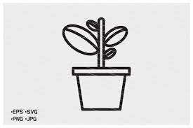 Tree Plant In Pot Icon Vector Graphic