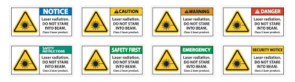 laser radiation do not stare into beam