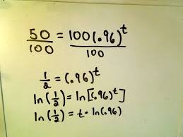 Exponential Decay Finding Half Life