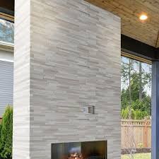 White Oak 3d Ledger Panel 6 In X 24 In Honed Marble Wall Tile 6 Sq Ft Case