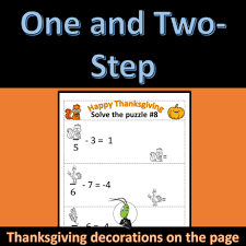 Thanksgiving Solving Equations Logic