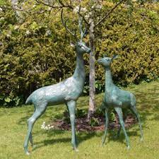 Royal Deer 213cm Bronze Metal Garden Statue