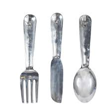 26169 Cutlery Wall Decor Aluminum Utensil Set Of 3