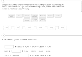 Solved Drag The Account Types To Form