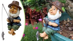 Mini Fishing Garden Gnome Decoration