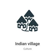 Vetor De Indian Village Vector Icon On