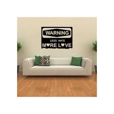 Warning Badge Love Quotes Wall Sticker