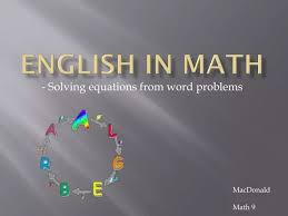 Ppt English In Math Powerpoint