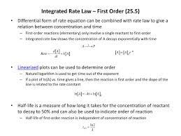 Ppt Integrated Rate Law First Order
