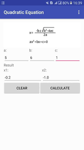 Quadratic Equation Calculator Apk