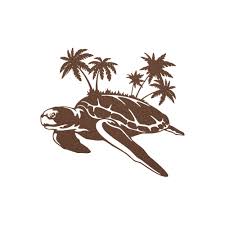 Sea Turtle Wall Art Turtle And Palm