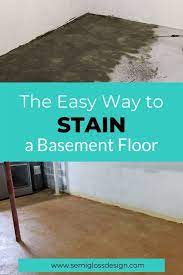 Staining A Basement Floor