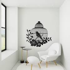 Black Bird Cage Wall Art